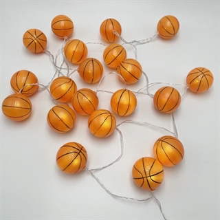 USB-drevet lyskæde med basketbolde - 3 m 20 lys